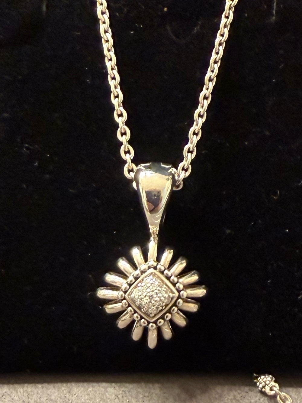 LAGOS Lagos Pret A Porter Sterling Silver Diamond Daisy Pendant